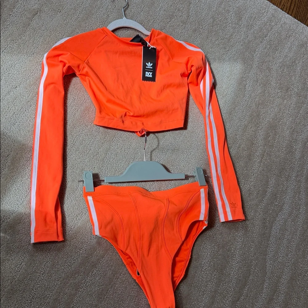 Adidas x Ivy Park Rash‎ Guard Top & Bikini Bottom